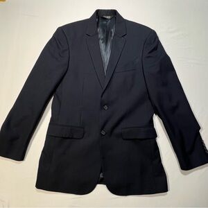 Jos A Bank Polyester Blend Mens Blazer 39L Dark Navy Blue Slim Fit Coat